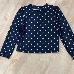 Polka Dot Long Sleeve Kids Swim Shirt
